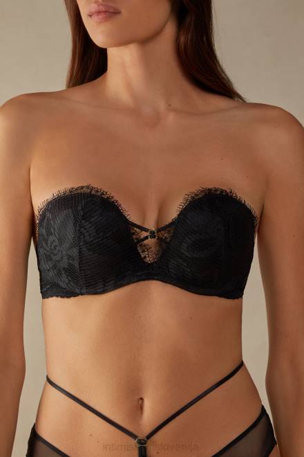 Intimissimi ženske 019-črna spodnje perilo 2R8X640 monica sensual neomejen bandeau nedrček