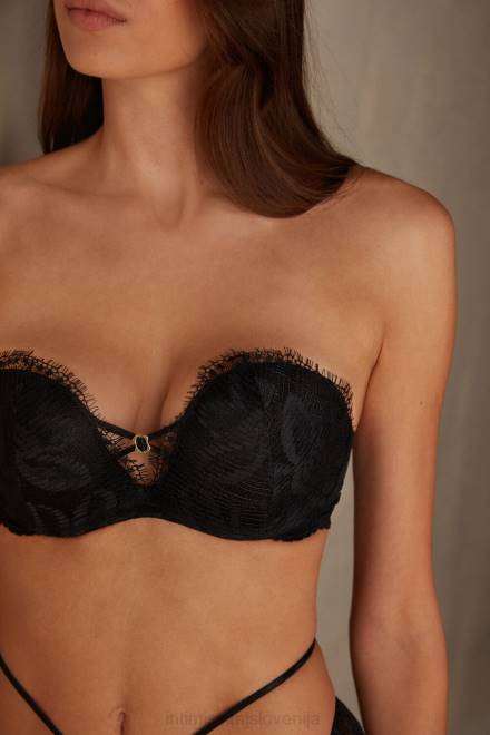 Intimissimi ženske 019-črna spodnje perilo 2R8X640 monica sensual neomejen bandeau nedrček
