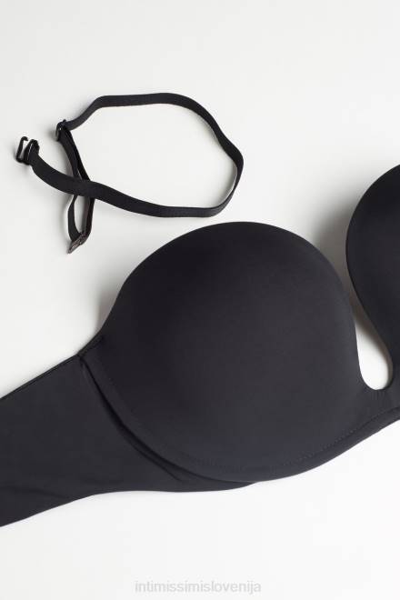 Intimissimi ženske 019-črna spodnje perilo 2R8X734 monica ultralahek bandeau modrček iz mikrovlaken
