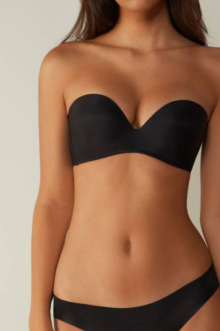 Intimissimi ženske 019-črna spodnje perilo 2R8X758 ultralahek bandeau modrček iz mikrovlaken daila