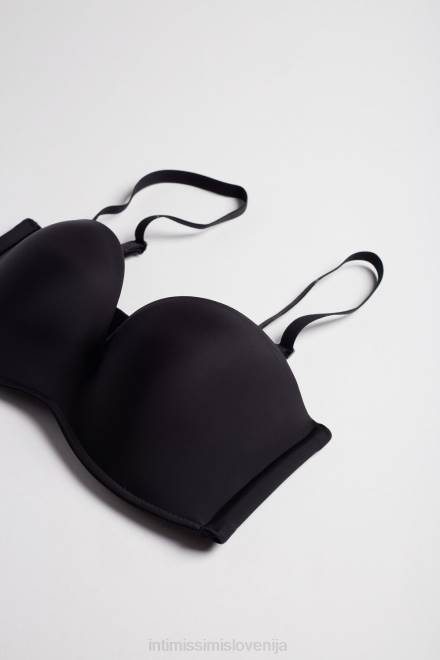 Intimissimi ženske 019-črna spodnje perilo 2R8X758 ultralahek bandeau modrček iz mikrovlaken daila