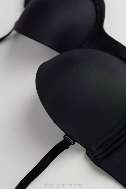 Intimissimi ženske 019-črna spodnje perilo 2R8X809 modrček bandeau iz mikrovlaken Giada