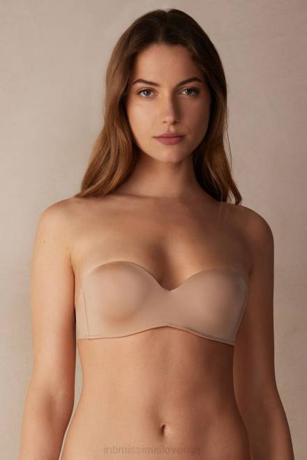 Intimissimi ženske 044-nežno bež spodnje perilo 2R8X516 gioia ultralahek bandeau modrček iz mikrovlaken