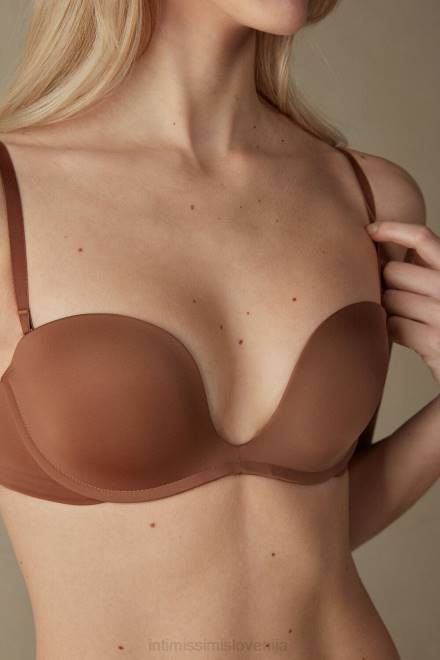Intimissimi ženske 502i-temno bež spodnje perilo 2R8X651 monica ultralahek bandeau modrček iz mikrovlaken