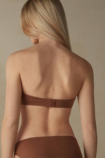 Intimissimi ženske 502i-temno bež spodnje perilo 2R8X651 monica ultralahek bandeau modrček iz mikrovlaken