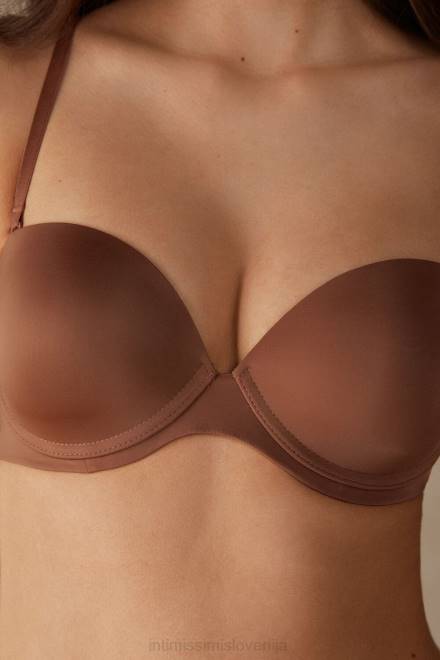 Intimissimi ženske 502i-temno bež spodnje perilo 2R8X727 ultralahek bandeau nedrček anna iz mikrovlaken