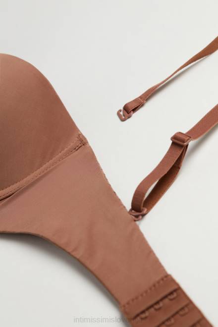 Intimissimi ženske 502i-temno bež spodnje perilo 2R8X727 ultralahek bandeau nedrček anna iz mikrovlaken