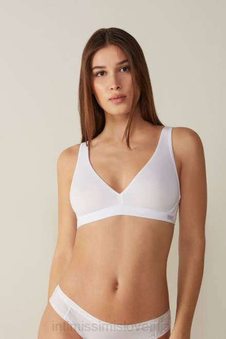 Intimissimi ženske 001-bela spodnje perilo 2R8X806 Lara bombažni trikotni nedrček