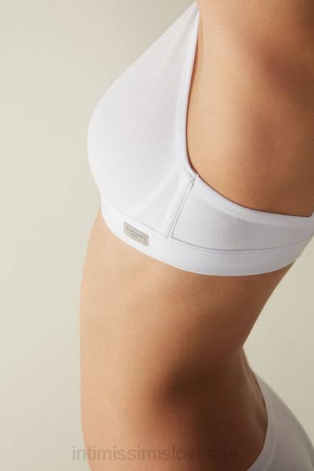 Intimissimi ženske 001-bela spodnje perilo 2R8X806 Lara bombažni trikotni nedrček
