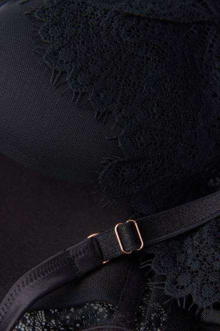 Intimissimi ženske 019-črna spodnje perilo 2R8X586 osupljivo lepo podložen balkonet modrček