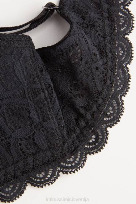 Intimissimi ženske 019-črna spodnje perilo 2R8X614 čipkast balkonet modrček claudia