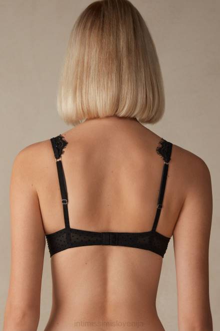 Intimissimi ženske 019-črna spodnje perilo 2R8X622 čas za sijaj elena balkonet nedrček