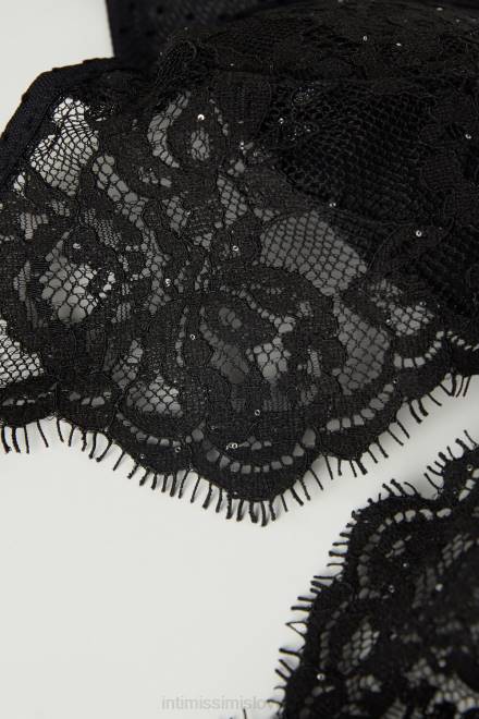 Intimissimi ženske 019-črna spodnje perilo 2R8X622 čas za sijaj elena balkonet nedrček