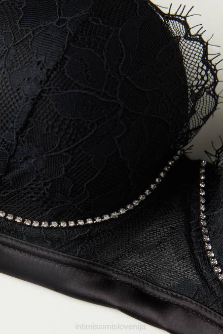Intimissimi ženske 019-črna spodnje perilo 2R8X623 sijte visoko kot zvezde balkonski nedrček sofia