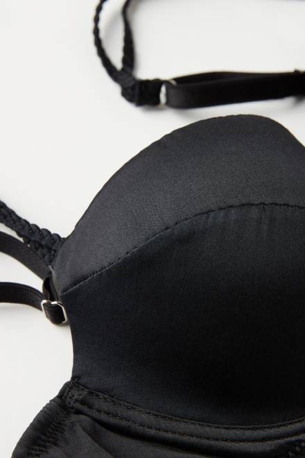 Intimissimi ženske 019-črna spodnje perilo 2R8X628 sofia svilen balkonet nedrček