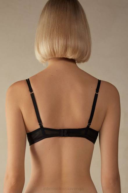 Intimissimi ženske 019-črna spodnje perilo 2R8X632 plasti poželenja elena balkonet nedrček