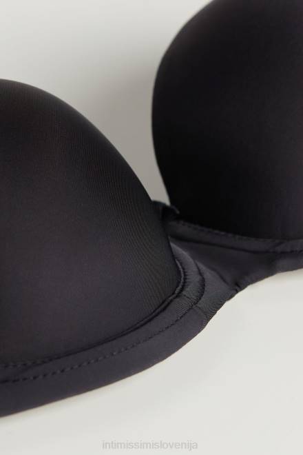 Intimissimi ženske 019-črna spodnje perilo 2R8X649 sofia ultralahek balkonet modrček iz mikrovlaken