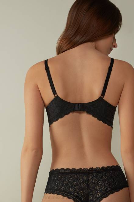 Intimissimi ženske 019-črna spodnje perilo 2R8X679 irina čipkast balkonet modrček