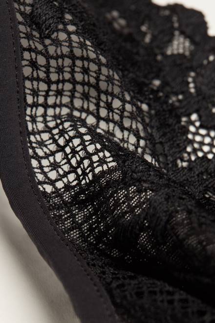 Intimissimi ženske 019-črna spodnje perilo 2R8X687 trikotni nedrček Lara s čudovitimi rožicami