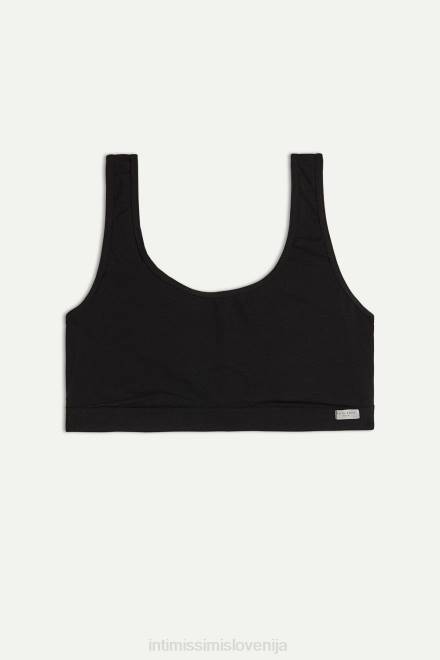 Intimissimi ženske 019-črna spodnje perilo 2R8X757 nedrček iz naravnega bombaža