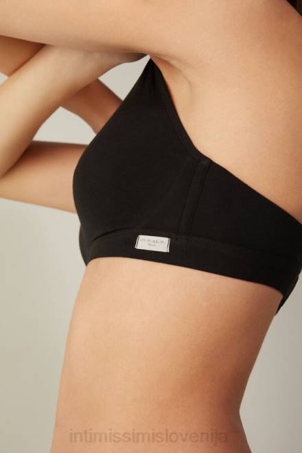 Intimissimi ženske 019-črna spodnje perilo 2R8X805 Lara bombažni trikotni nedrček
