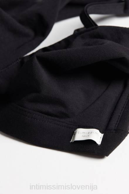 Intimissimi ženske 019-črna spodnje perilo 2R8X805 Lara bombažni trikotni nedrček