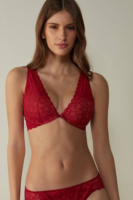Intimissimi ženske 1473-rdeča spodnje perilo 2R8X660 elena čipkast balkonet nedrček