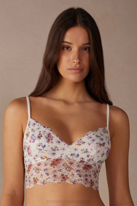 Intimissimi ženske 208j-pomladni šopek potisk bela spodnje perilo 2R8X547 sanja o spomladanskem vrhu čipkastega nedrčka