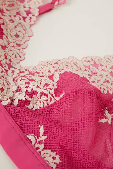 Intimissimi ženske 213j-valentinovo roza/slonokoščena spodnje perilo 2R8X582 trikotni nedrček Lara s čudovitimi rožicami