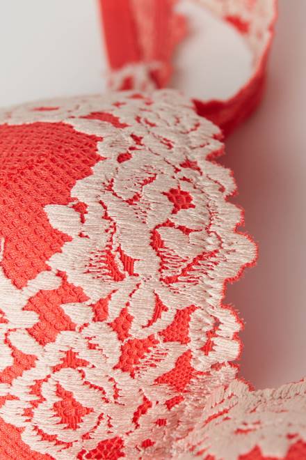 Intimissimi ženske 216j-ognjeno škrlat/slonokoščena spodnje perilo 2R8X559 lepi cvetovi sofia balkonet nedrček