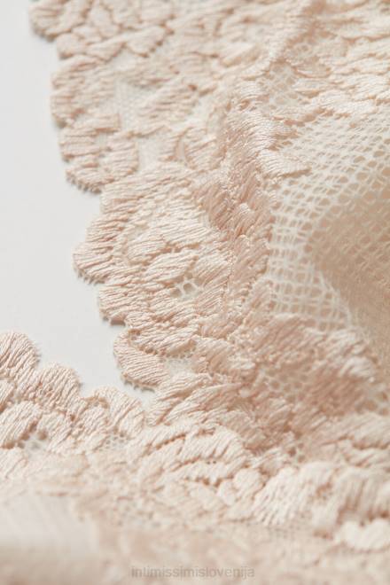 Intimissimi ženske 2280-roza svila spodnje perilo 2R8X638 trikotni nedrček Lara s čudovitimi rožicami