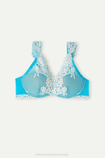 Intimissimi ženske 233j-digitalno turkizna/slonokoščena spodnje perilo 2R8X573 balkonski nedrček z lepimi cvetovi giorgia