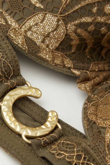 Intimissimi ženske 333j-zeleni mah/oro spodnje perilo 2R8X456 modrček z balkonom sofia golden goddess