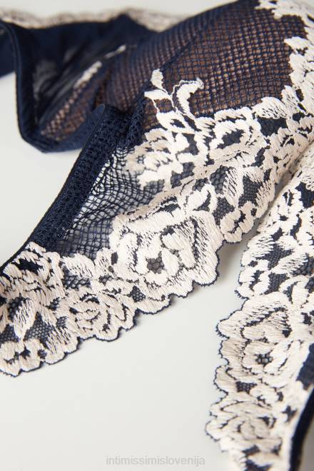 Intimissimi ženske 347i-globoko modra/vanilija spodnje perilo 2R8X544 lepi cvetovi elena balkonet nedrček