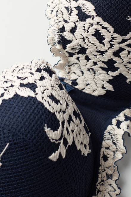 Intimissimi ženske 347i-globoko modra/vanilija spodnje perilo 2R8X545 lepi cvetovi sofia balkonet nedrček