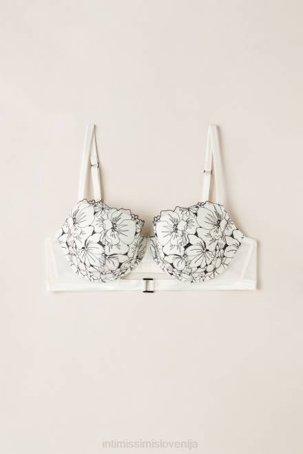 Intimissimi ženske 4718-prah bela/črna spodnje perilo 2R8X566 pure joy sofia balkonet nedrček