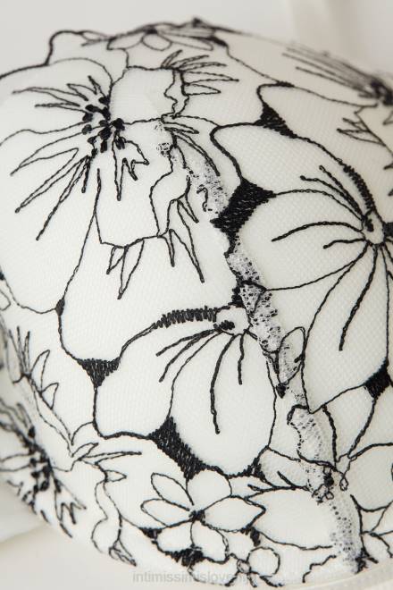 Intimissimi ženske 4718-prah bela/črna spodnje perilo 2R8X566 pure joy sofia balkonet nedrček