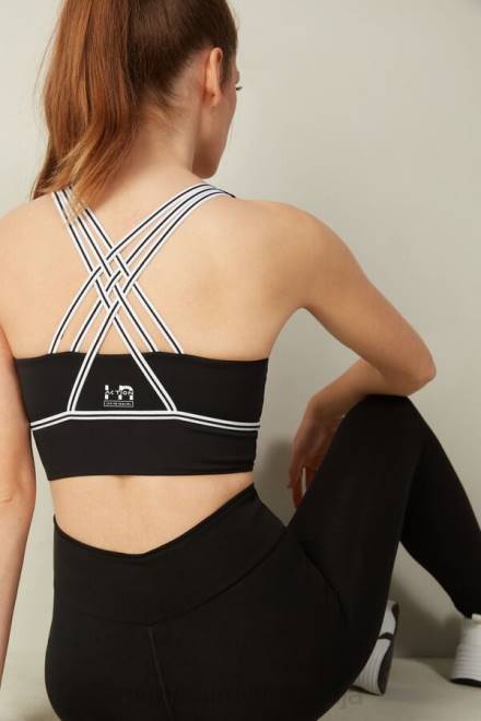 Intimissimi ženske 661i-nero/bianco spodnje perilo 2R8X743 in action podložen zgornji del nedrčka z bombažno podlogo Supima