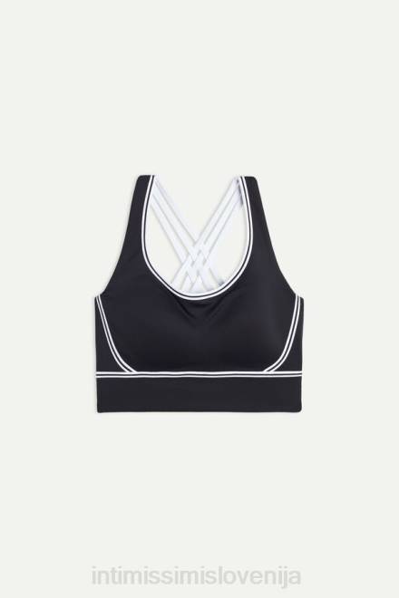 Intimissimi ženske 661i-nero/bianco spodnje perilo 2R8X743 in action podložen zgornji del nedrčka z bombažno podlogo Supima