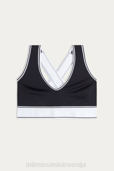 Intimissimi ženske 661i-nero/bianco spodnje perilo 2R8X744 in action zgornji del nedrčka z bombažno podlogo supima