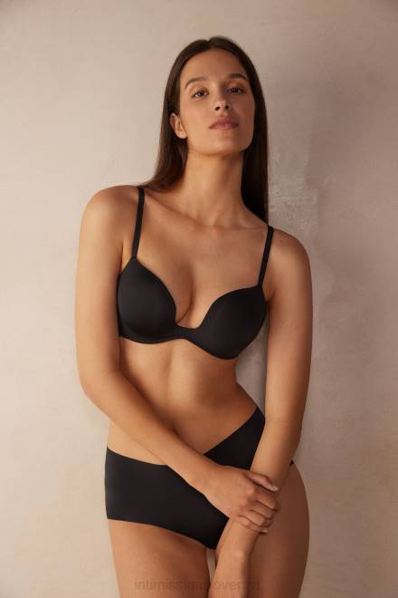 Intimissimi ženske 019-črna spodnje perilo 2R8X507 monica ultralahek push-up nedrček iz mikrovlaken