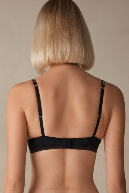 Intimissimi ženske 019-črna spodnje perilo 2R8X624 sijte visoko kot zvezde elettra super push-up nedrček