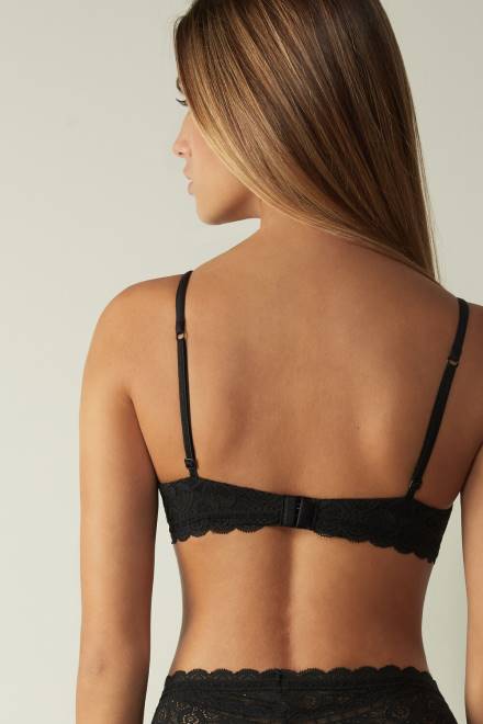 Intimissimi ženske 019-črna spodnje perilo 2R8X712 bellissima čipkasti nedrček push-up