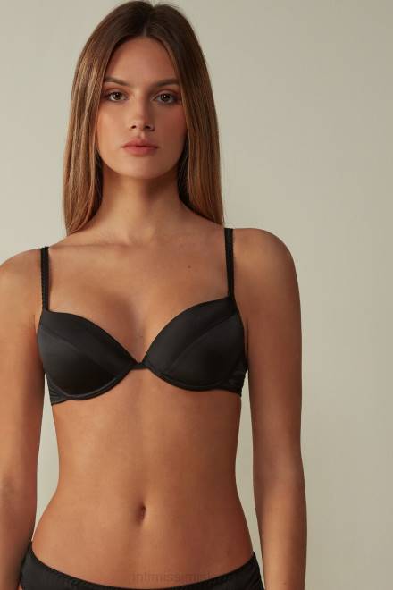 Intimissimi ženske 019-črna spodnje perilo 2R8X799 bellissima svileni nedrček push-up