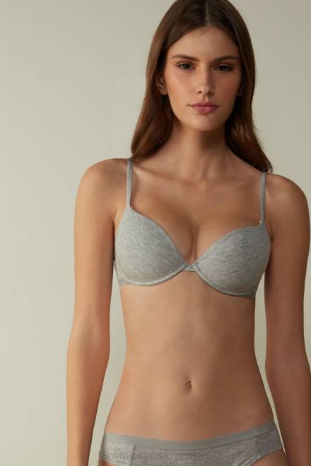 Intimissimi ženske 031-svetlo siv melanž spodnje perilo 2R8X829 bellissima bombažni push-up nedrček s košarico