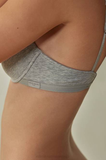 Intimissimi ženske 031-svetlo siv melanž spodnje perilo 2R8X829 bellissima bombažni push-up nedrček s košarico