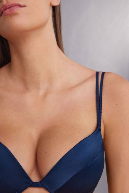 Intimissimi ženske 1467-intenzivno modra spodnje perilo 2R8X488 simona svilen modrček super push-up