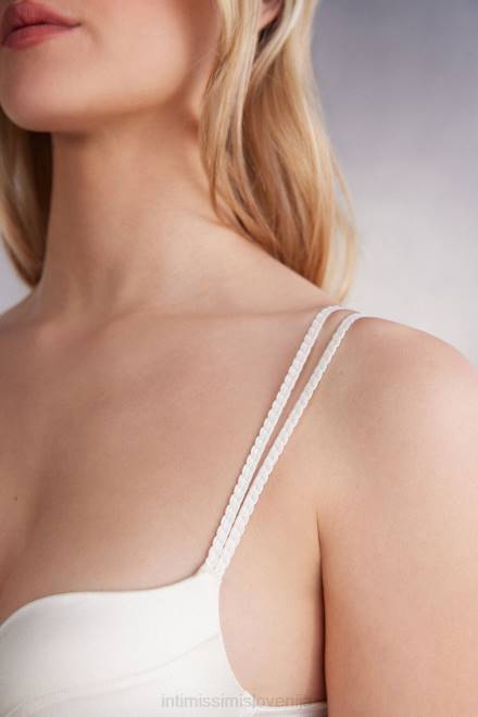 Intimissimi ženske 2127-prašno bela spodnje perilo 2R8X493 simona svilen modrček super push-up