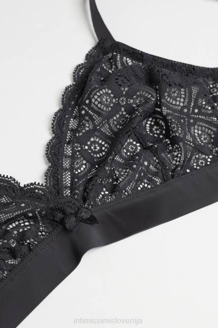 Intimissimi ženske 019-črna spodnje perilo 2R8X690 emma čipkasti trikotni nedrček