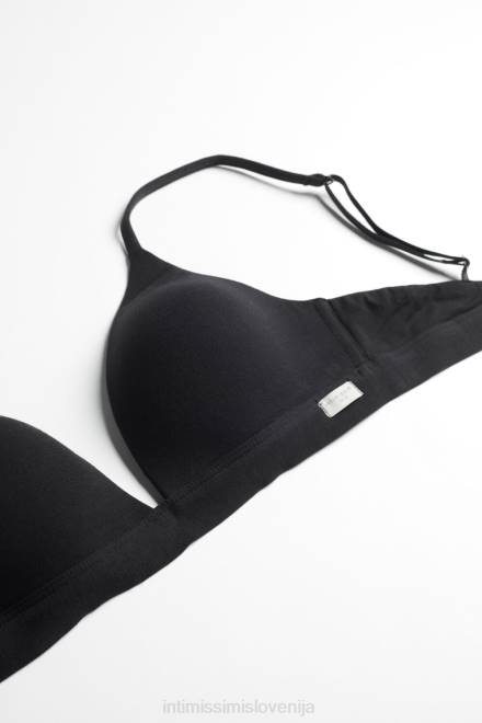 Intimissimi ženske 019-črna spodnje perilo 2R8X740 trikotni nedrček tiziana iz naravnega bombaža